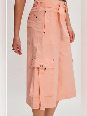 Free People Tidal Wave Cropped Pants. NWT coral pink